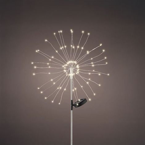 Piquet solaire feu d'artifice éclairage blanc chaud