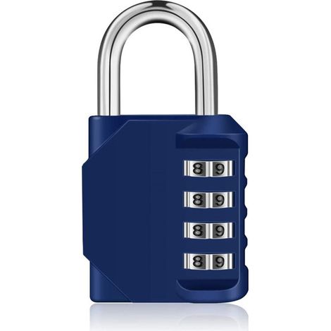 Code à combinaison à 4 chiffres pour cadenas de casier (portail de salle de sport, abri de jardin, garage) - Bleuxx (1/5)