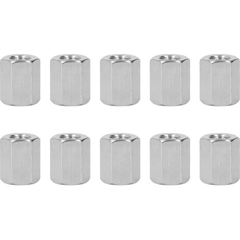 Kit de 10 écrous hexagonaux de raccordement M10 en acier inoxydable 304 anticorrosion pour boulons et goujons (1/5)
