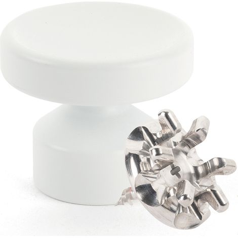 Kit de Fixation : Vis placo Longueur 20 mm Alu + Grande Patère concave Blanc - L'Attachante (1/5)