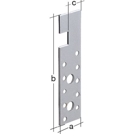 GAH Alberts ancla de madera y hierro 160 x 40 x 4 mm galvanizada en caliente - 338480