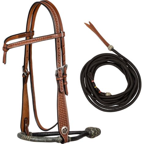 Taglia Unica, Naturale: Bosal Set Pool's mit Kopfteil und Bosal mit Korbdekorationen (1/5)