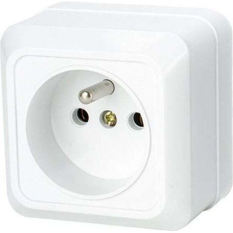 1 Standard-Eurostecker (französisch), Einzelstecker, hitzebeständig und vielseitig einsetzbar, weiß