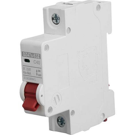 Le nouveau disjoncteur DZ47s-63Z C40 1P CC est un disjoncteur miniature 250 V 40 A destiné aux systèmes photovoltaïques. Il se monte sur rail DIN et possède un pouvoir de coupure basse tension de 6 00 (1/5)