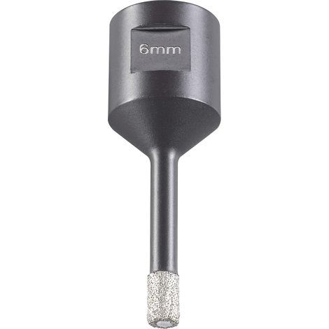 kwb Diamant Fliesen-Loch-Bohrer für Winkelschleifer, Lochsäge mit M14-Aufnahme, Diamont-Bohrkrone Durchmesser 6 mm (1/3)