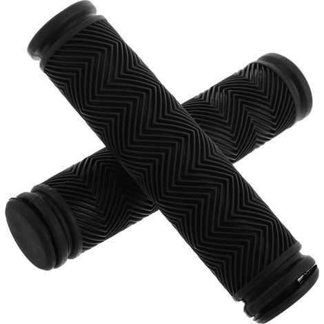 Puños antideslizantes para patinete y bicicleta, fundas de goma negra para manillar de bicicleta de carretera. (1/5)