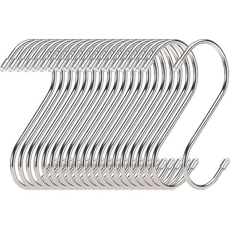 Lot de 20 supports en acier inoxydable - Charge maximale : 25 kg - Hauteur : 11 cm - Idéal pour suspendre pots et cadeaux (1/5)
