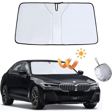 Pare Soleil pour Voiture Avant Lnterieur,Pare-Soleil Avant Universel pour Voiture,Pare Soleil Voiture Pare Brise Avant,Pare Soleil Voiture Avant Pliable (136 65) (1/4)