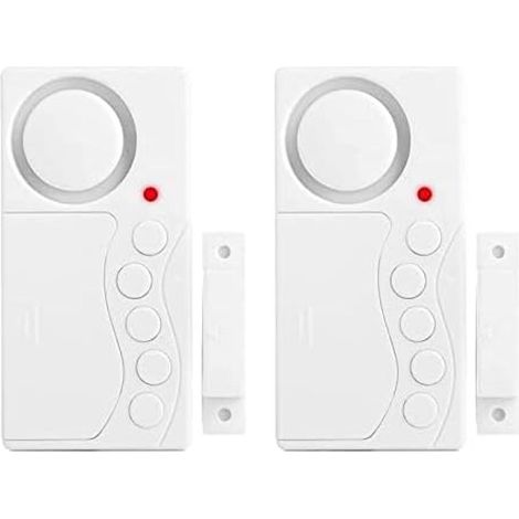 Lot de 2 alarmes porte congélateur sans fil retard réglable capteur ouverture (1/5)