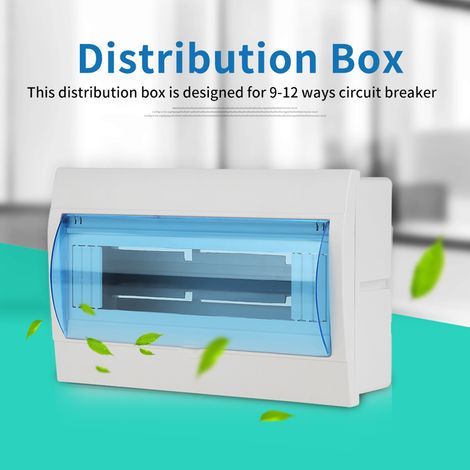 Boîtier de protection en plastique 1 pièce pour disjoncteur 9-12 modules, usage intérieur, fixation murale (1/5)