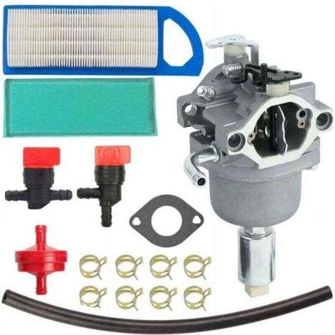 Carburateur de remplacement pour Briggs & Stratton 594593, 591731, 590400, 796078, 498811, 794161, 795477, conçu pour les moteurs de 14.5HP à 21HP, kit comprenant joint, filtre à air et ligne d (1/4)