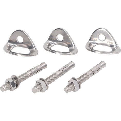 3 Kletterkarabiner aus Edelstahl, Kletteranker zum Sichern, für Rettungseinsätze und Seilausrüstung (1/5)