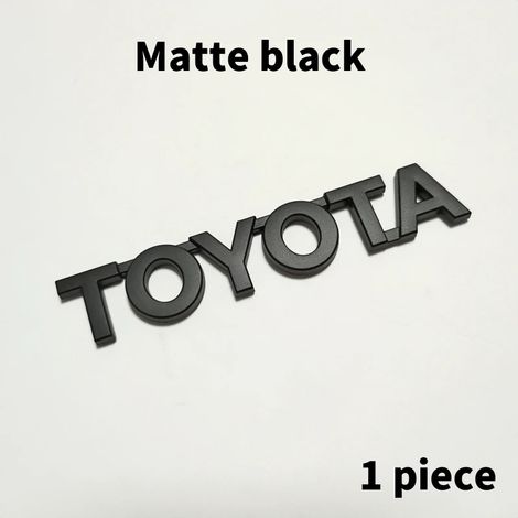 (Noir mat, 11,5 x 2 cm) - Autocollant décoratif 3D pour coffre de voiture, logo Toyota Corolla, Camry, Yaris, Chr, Auris, RAV4 et Hilux (1/5)