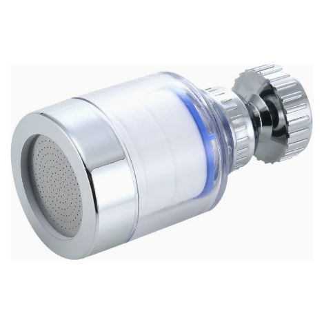 Filtre de robinet de cuisine entièrement chromé avec 10 cartouches filtrantes, rallonge orientable aérateur purificateur d’eau pour robinet domestique, filtration multiple anti-impuretés pour salle de (1/5)