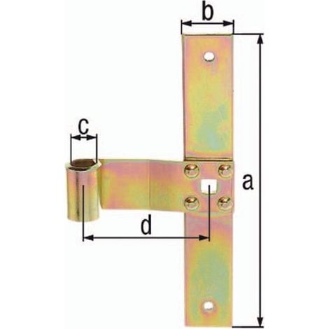 GAH Alberts Paumelle centrale de volet largeur 75 mm ( 8001795316 ) longueur 200 x 30 mm droite (1/3)