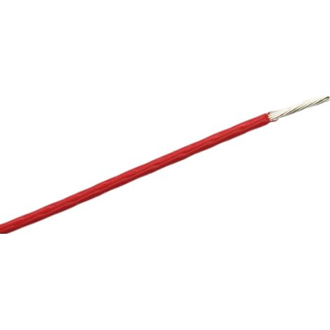 Fil électrique RS PRO 0,05 mm² 30 AWG, 300 V, ETFE Rouge, 100m ( Prix pour Bobine de 100 Mètres )
