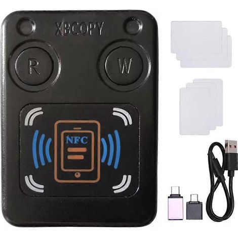 NFC-RFID-Smartcard-Lesegerät/Kopierer + 3 CUID/UID-Chips, 13,56 MHz, ID 125K, 250K, 375K, RFID-Token-Duplikator (1/5)