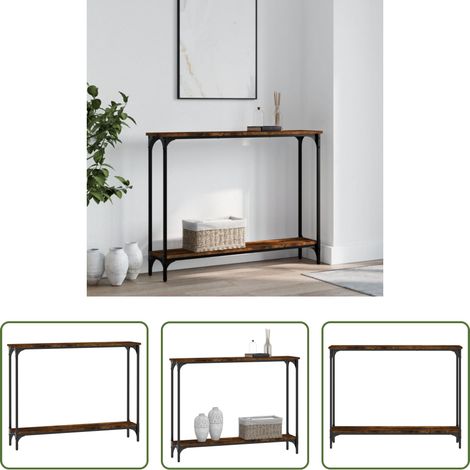 Holzwerkstoff Tisch - Konsolentisch Räuchereiche 100x22,5x75 cm Holzwerkstoff (1/5)