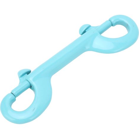 Mousqueton à double extrémité 100 mm en acier inoxydable 316 de qualité marine, clip de chaîne à déclenchement pour plongée sous-marine, bleu lac (1/5)