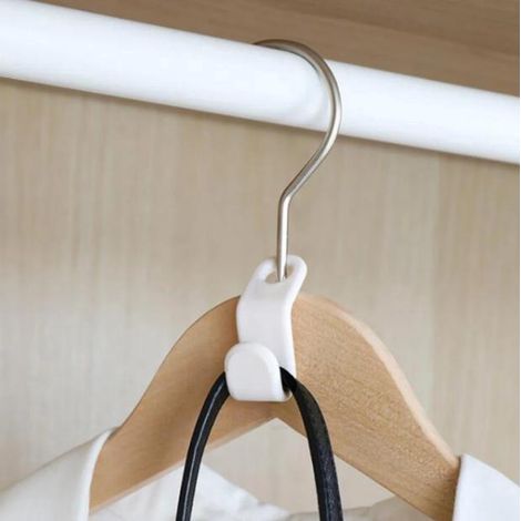 Extra Kledinghaak - Haken voor kledingkast - Hanger voor kleding - 6 Stuks / Blanc (1/3)