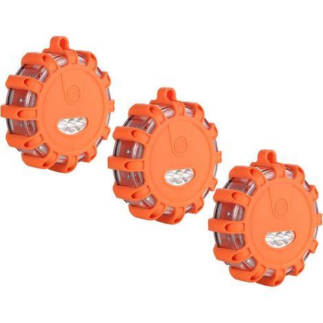 Lot de 3 feux de signalisation d'avertissement clignotants à LED, feux de secours, feux de route, feux de sécurité pour voitures, bateaux, camions (1/5)