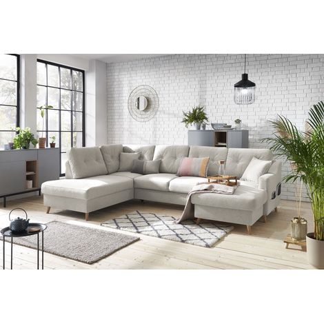 BOBOCHIC XS - Canapé panoramique convertible coffre SWEDEN Angle droit Beige (1/5)