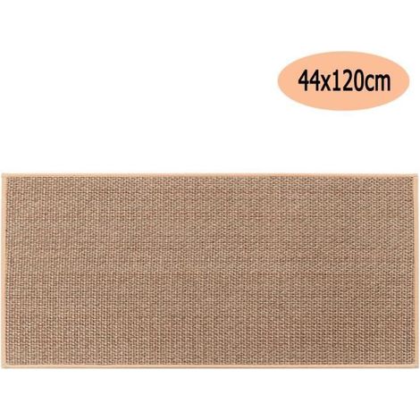 Tapis Cuisine, Tapis de Cuisine Devant Evier Lavable Antidérapant, Jute Tapis Cuisine Devant Evier Tapis,Beige,44120cm (1/4)