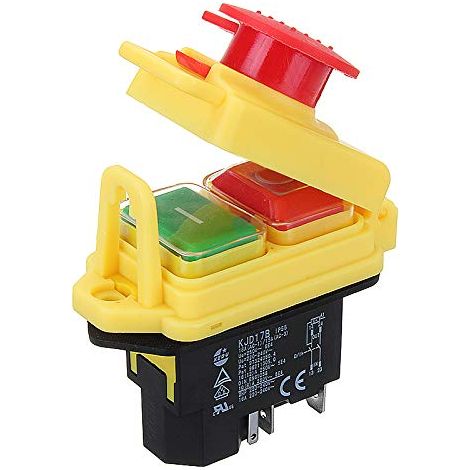 230V Ip55 Kjd17 Gf Arrêt De Démarrage À 4 Broches Sur Interrupteur De Libération De Volt Adapté Pour Les Machines D'Atelier (1/5)