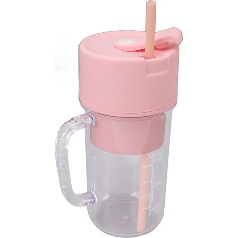 Mini gobelet mélangeur portable rechargeable, multifonctionnel, grande capacité, rose, idéal pour les étudiants et la maison. (1/5)