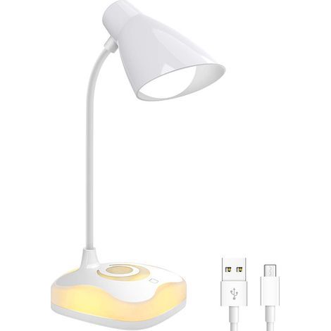 Lampe de lecture pour résidence étudiante lampe de table de protection des yeux, creative touch switch usb petite lampe de nuit pour chambre à coucher lampe de chevet (1/4)