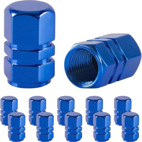 Bouchons de valve pour pneus de voiture, lot de 12, compatibles avec voitures, SUV, vélos, camions et motos - Noir (1/5)
