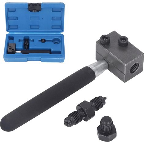 Herramienta expansora de línea de freno automotriz, kit de abocardado de tubería de freno, kit de abocardado de línea de freno, adecuado para la reparación de líneas de freno de vehículos. (1/5)
