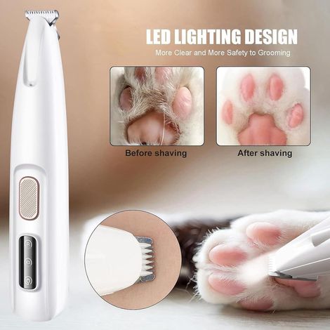 Tosatrice silenziosa per cani - Tosatrice senza fili con luce LED - Tosatrice per cani e gatti con display a LED - Rasoio ricaricabile impermeabile - Tosatrice per cani a pelo folto (1/5)