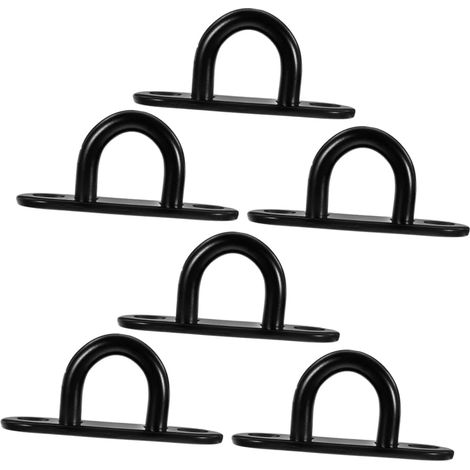6 crochets à vis - inox - noir - pour suspension et rangement (1/5)