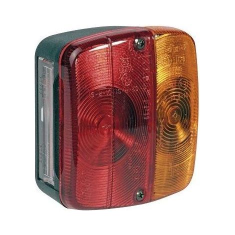OSE – 12V Anhängerrückleuchte – 4 Beleuchtungsfunktionen – Abmessungen 9,5 x 10 x 4,7 cm – Inkl. Montagematerial – Roter und schwarzer Kunststoff (1/5)