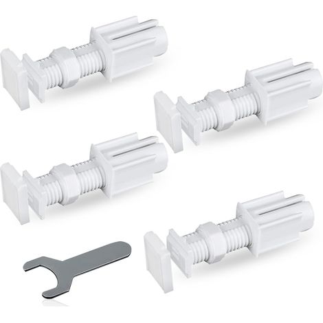 Lot de 4 supports de stores adhésifs sans perçage pour fenêtres, supports adhésifs en plastique sans outils, supports adhésifs pour stores vénitiens