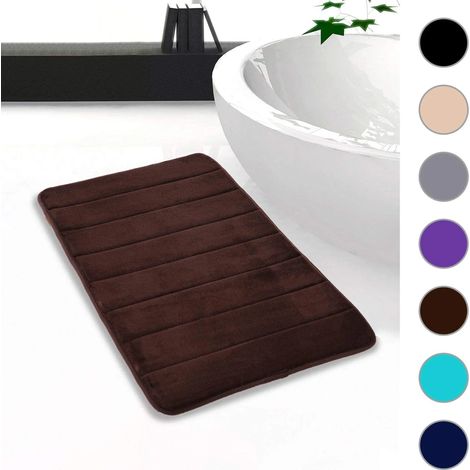 MINKUROW Tappetino Da Bagno Tappetino Da Bagno Assorbente Antiscivolo Tappetino Da Bagno Lavabile - 50 X 80 Cm (Caffè) (1/5)