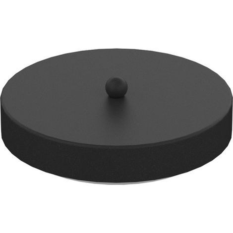 Rosone Tondo Multiforo Metallo Nero 7 Uscite D10Cm