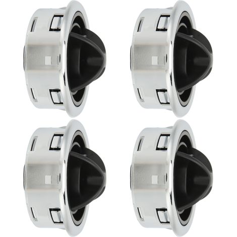 4 Sorties de Climatisation ABS Noir Argent Électroplaqué Bouches d'Aération Auto pour Yacht Bus Bateau (1/5)