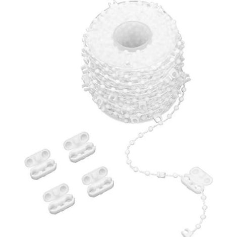 Chaînette de 20 mètres blanche pour store vertical à lamelles de 89 mm (35 pouces)