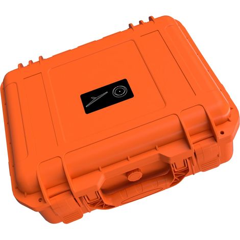 Mallette de rangement portable pour mini antenne et accessoires, boîte de transport de voyage étanche IP67 avec verrou de sécurité Orange (1/5)