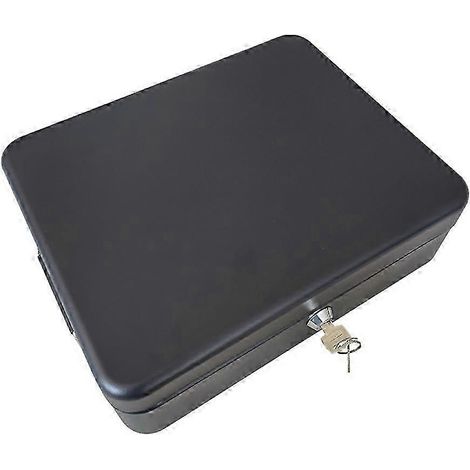 Boîte de rangement verrouillable pour documents, coffre de sécurité en acier avec kit de fixation au sol par boulonnage, 30 cm (12 pouces) x 25 cm (10 pouces), 20 x 16 x 9 cm (1/5)