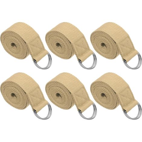 6Pcs Sangle De Yoga Pour Étirement 8 Pieds Bande D'Étirement Kaki (1/5)