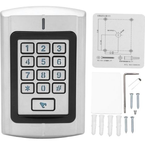 Kit de Contrôle d'Accès Porte 12V - Clavier à Code, Lecteur Carte à Puce RFID, Sécurité Entrée Bâtiment, Serrure Électrique (1/5)