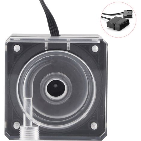 Bomba de refrigeración por agua PWM de PMMA ultradelgada, control de velocidad, altura de elevación de 3 metros, 500 L, altura de elevación de 4 cm (1/5)