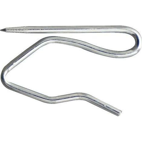 CREA Wabjtam Lot de 100 épingles à crochets pour rideaux, épingles à crochets en métal pour plis de rideaux, rideaux de porte et rideaux de douche (argent) (1/5)