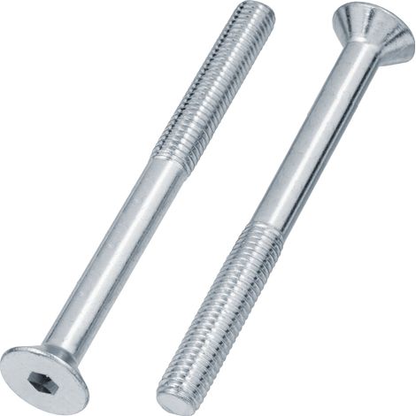 Tornillo Allen cónico M8 x 60, galvanizado, 10 unidades, DIN 7991 ISO 10642 (1/5)
