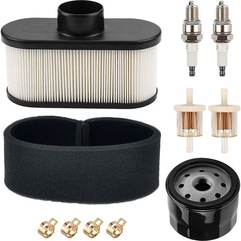 Filtre à air compatible pour moteurs Kawasaki FR651V, FR730V, FR691V, FS691V, FS481V, FS541V, FS600V - Avec pré-filtre, filtre à huile et filtre à carburant, Remplaçant références 11013-0752 et 11013- (1/5)