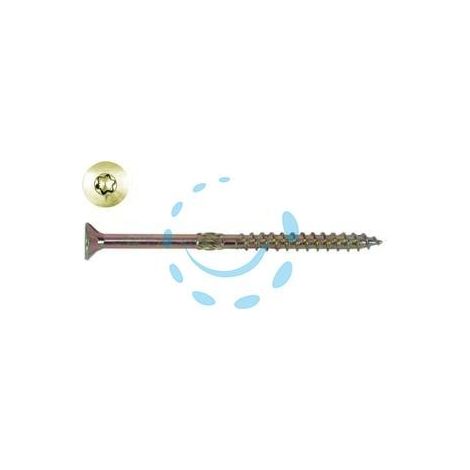 VITI TRUCIOLARE TESTA SVASATA TORX ACCIAIO ZINCATO GIALLO FM-WOOD PRO - ø mm.10x200 filetto mm.100