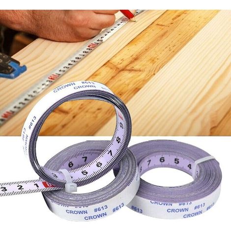 Selbstklebendes, umgekehrtes Messlineal 1/2/3/4/5/6 m. Edelstahl-Maßband für Tischkreissägen (Größe: 3)